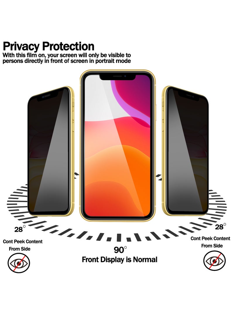 RKINC Screen Protector [2-Pack] for iPhone 12 12 Pro 6.1-Inch, Privacy Tempered Glass Film Screen Protector, [Anti Spy][LifetimeWarranty][Anti-Scratch][Bubble-Free] - Image 5